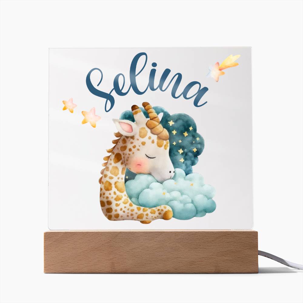 Nachtlicht Personalisiert Mit Namen - Acrylic Square Plaque
