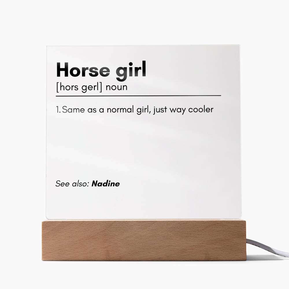 Horse Girl Definition Acrylic Plaque 1