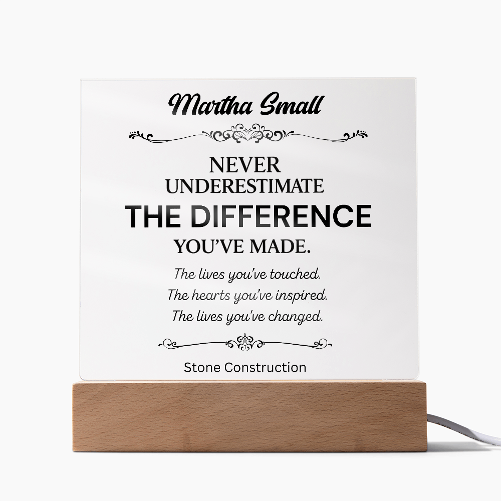 Personalized Difference Maker Plaque 2