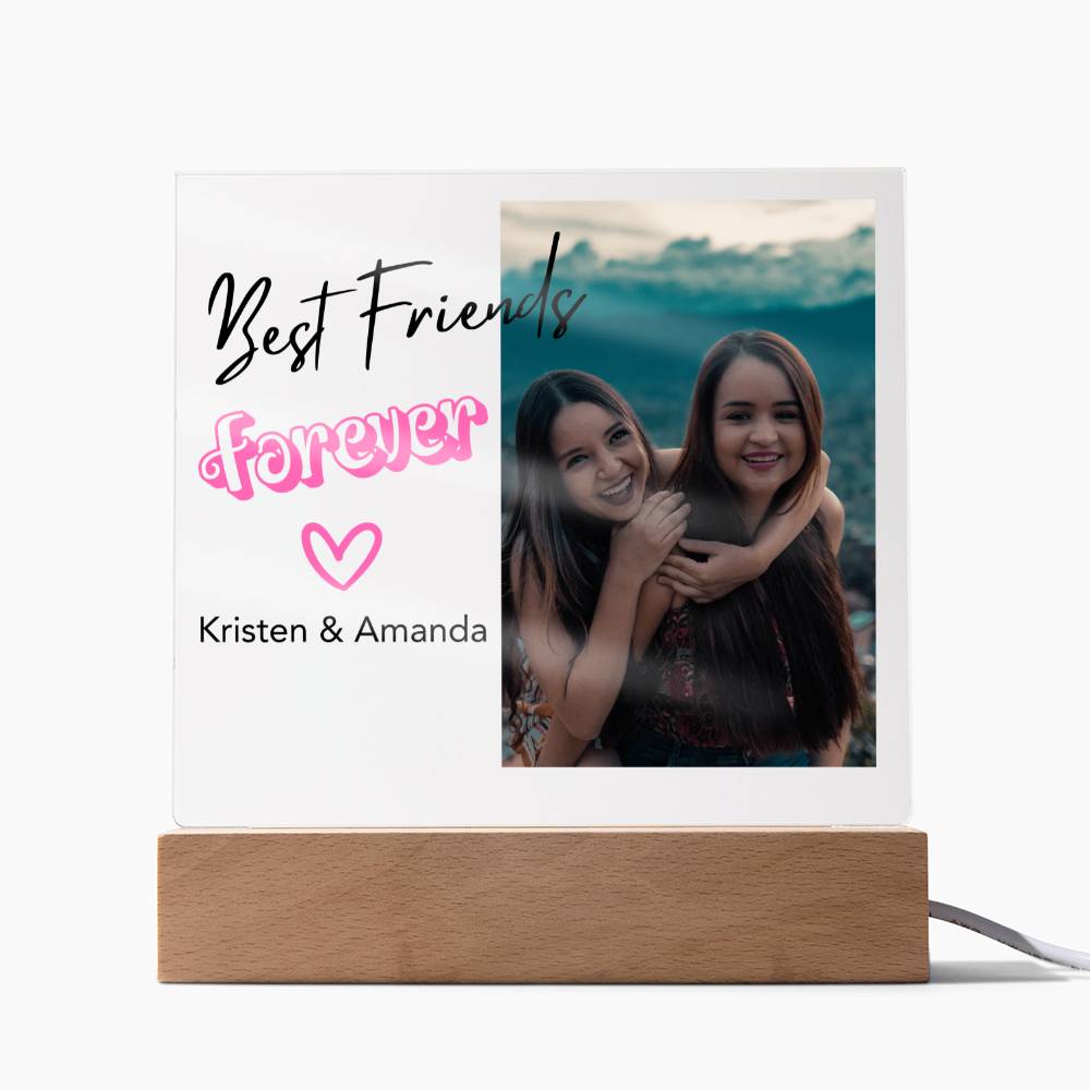 Best Friends Forever 6 - Acrylic Square Plaque (black)
