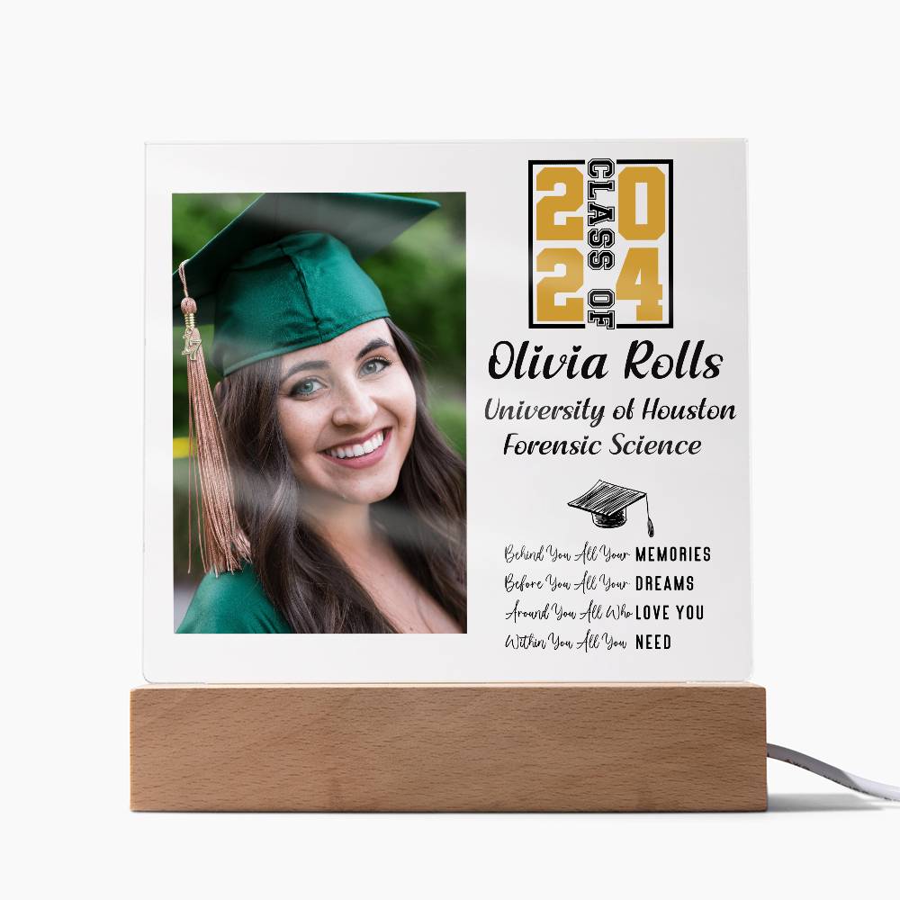 Custom Graduation Gift - Acrylic Square Plaque 8