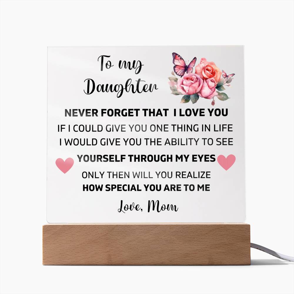 To My Daughter - You're Special To Me - Square Acrylic Plaque