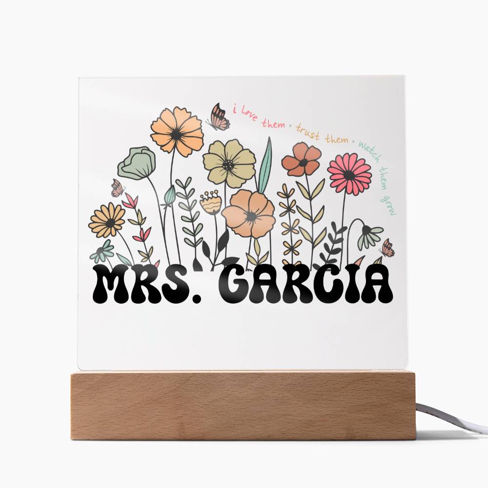 Teacher Square Acrylic Plaque 6