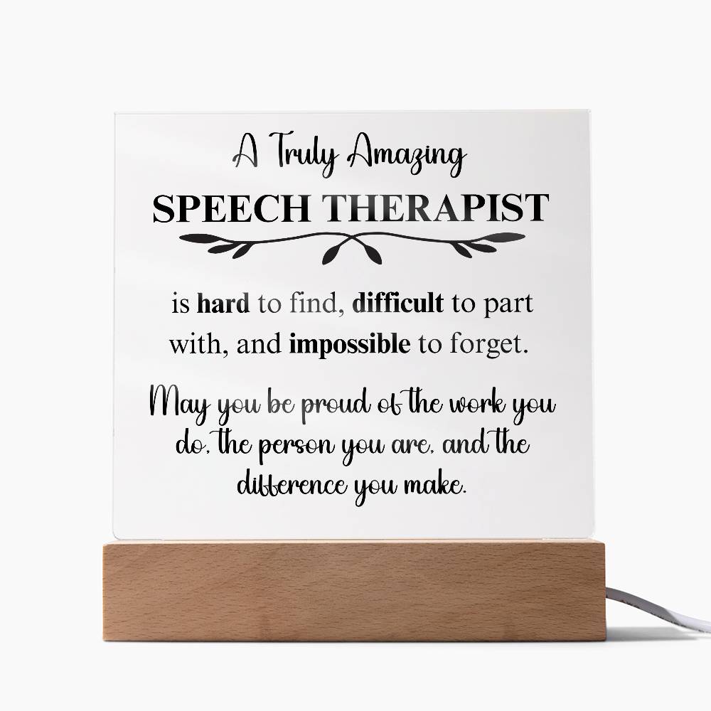 Personalized Speech Therapist Gift - Acrylic Square Plaque