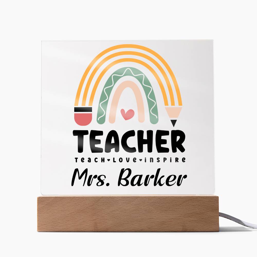 Teacher Square Acrylic Plaque 4