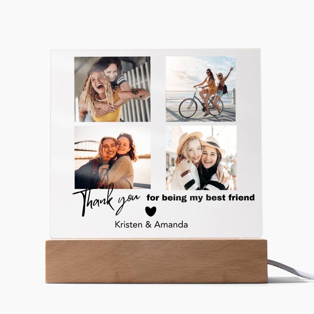 Best Friends Forever 20 - Acrylic Square Plaque (black text)