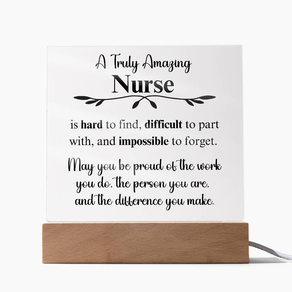 Personalized Nurse Gift - Acrylic Square Plaque