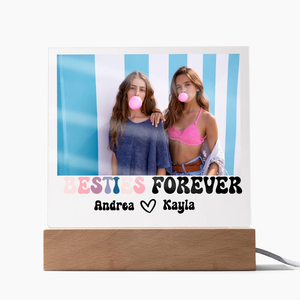 Best Friends Forever 13 - Acrylic Square Plaque (black text)