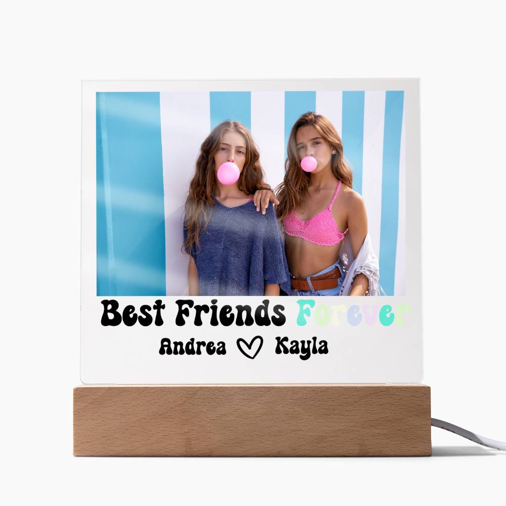 Best Friends Forever 14 - Acrylic Square Plaque (black text)