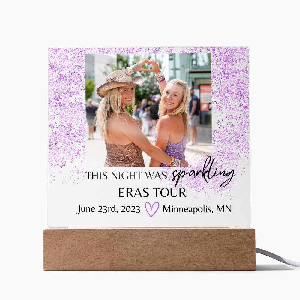 Eras Tour - Sparkling Night - Acrylic Square Plaque(Black Text)