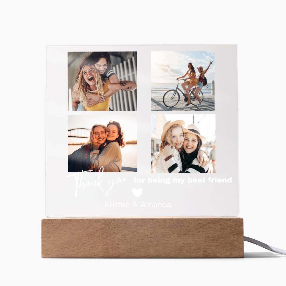 Best Friends Forever 20 - Acrylic Square Plaque (white text)