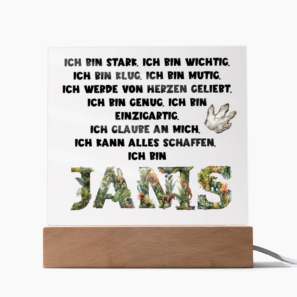 Personalisiertes Geschenk Zum Schulanfang - Ich Claube An Mich - Acrylic Square Plaque