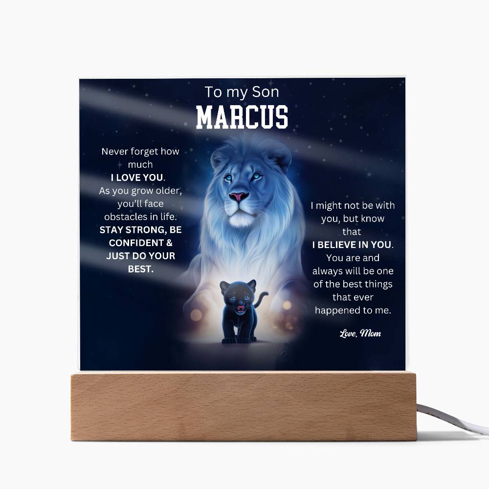 Marcus 1 - Printed Squeare Acrylic Plaque