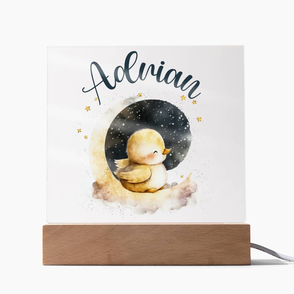 Nachtlicht Personalisiert Mit Namen - Acrylic Square Plaque