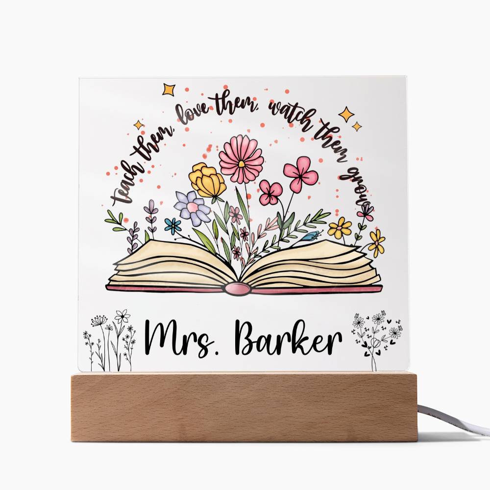 Teacher Square Acrylic Plaque 1