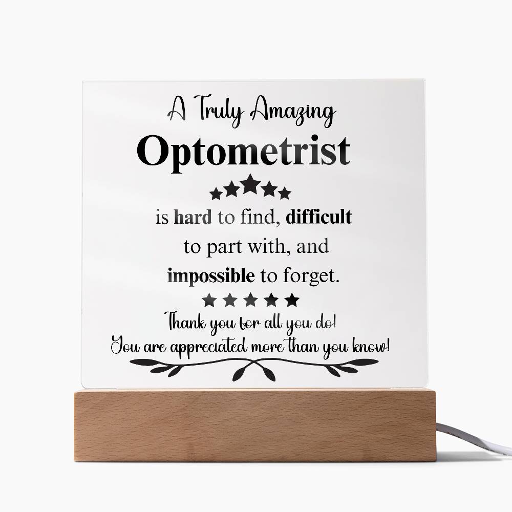 Personalized Optometrist Gift - Acrylic Square Plaque
