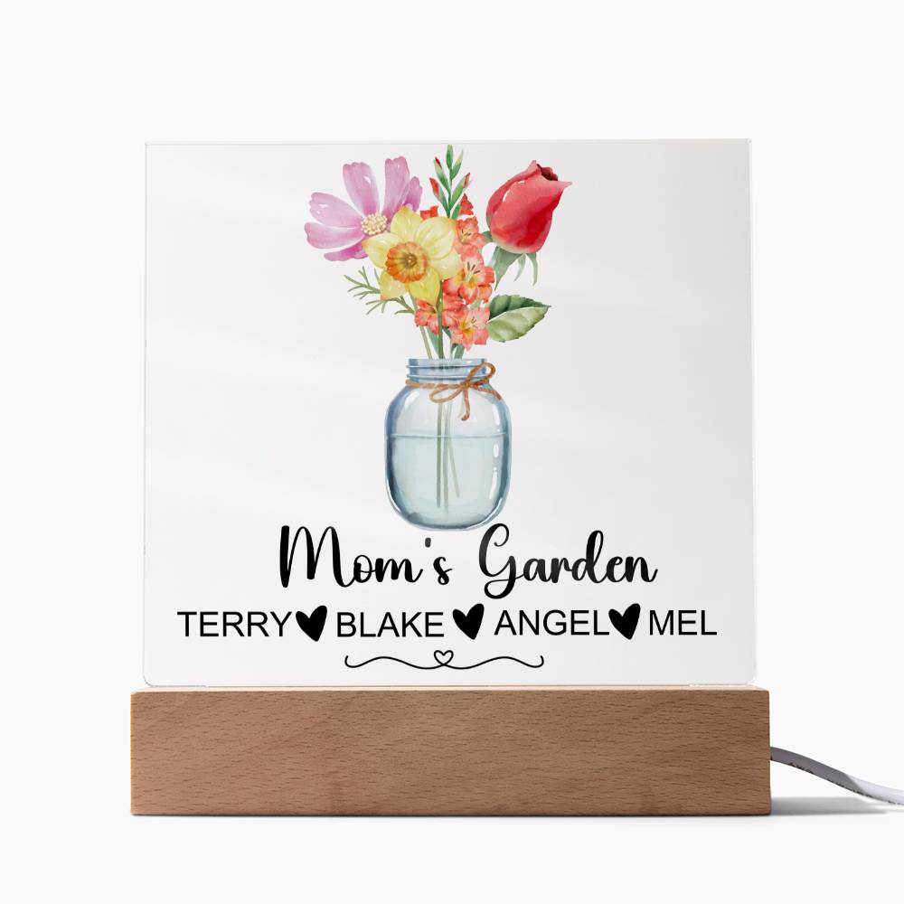 Mom's Garden Acryl Plaque