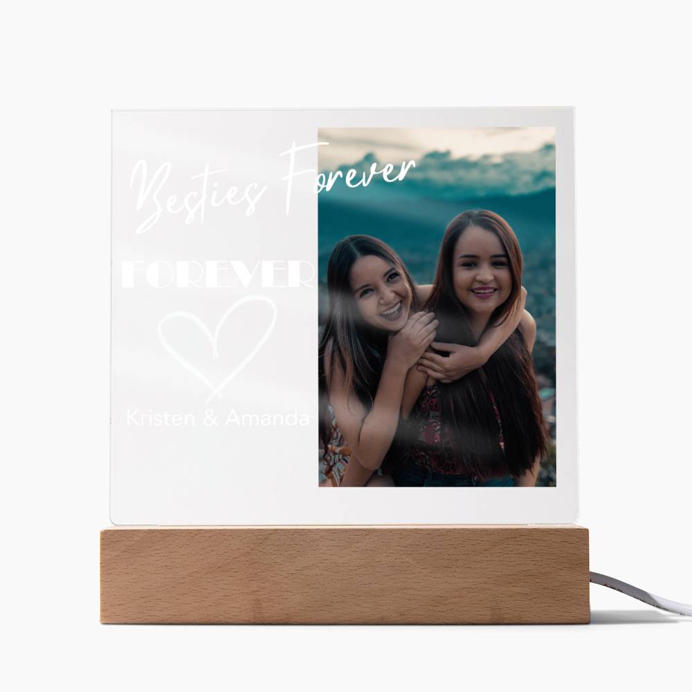 Best Friends Forever 3 - Acrylic Square Plaque (white)