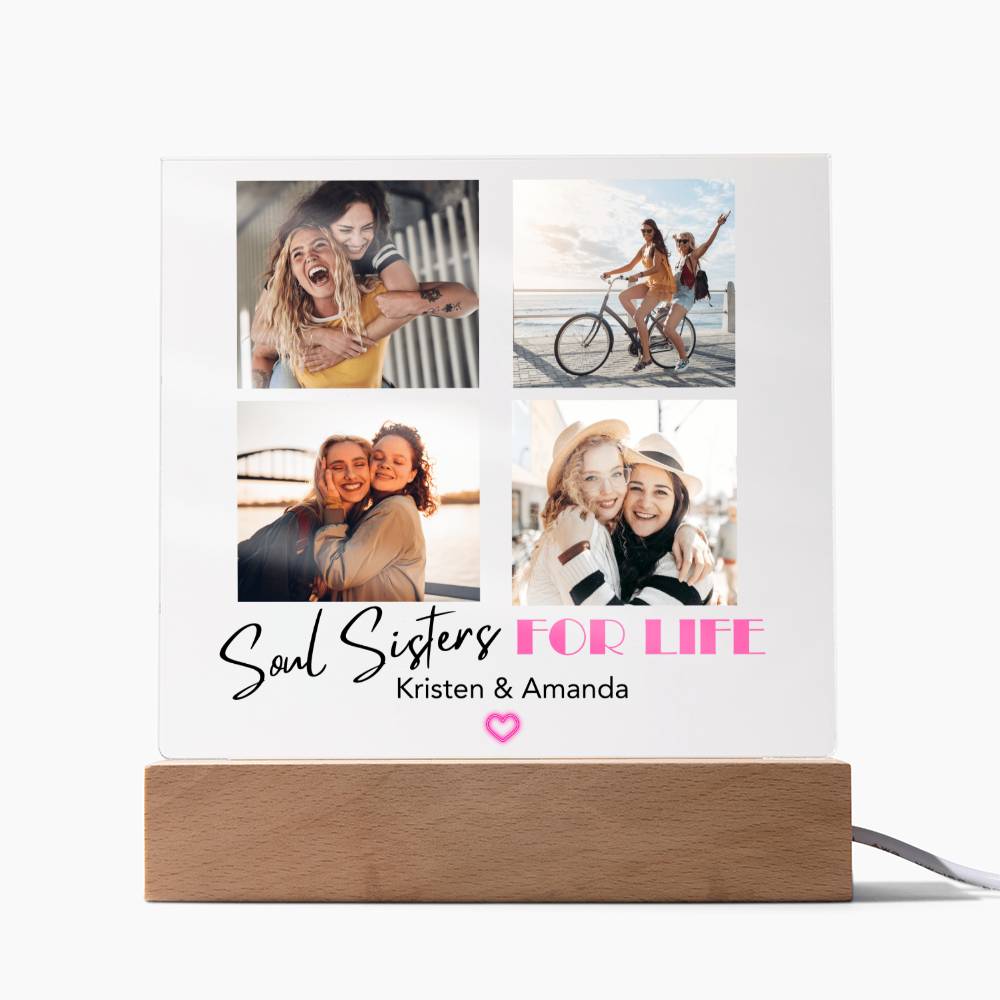 Best Friends Forever 5 - Acrylic Square Plaque (black)