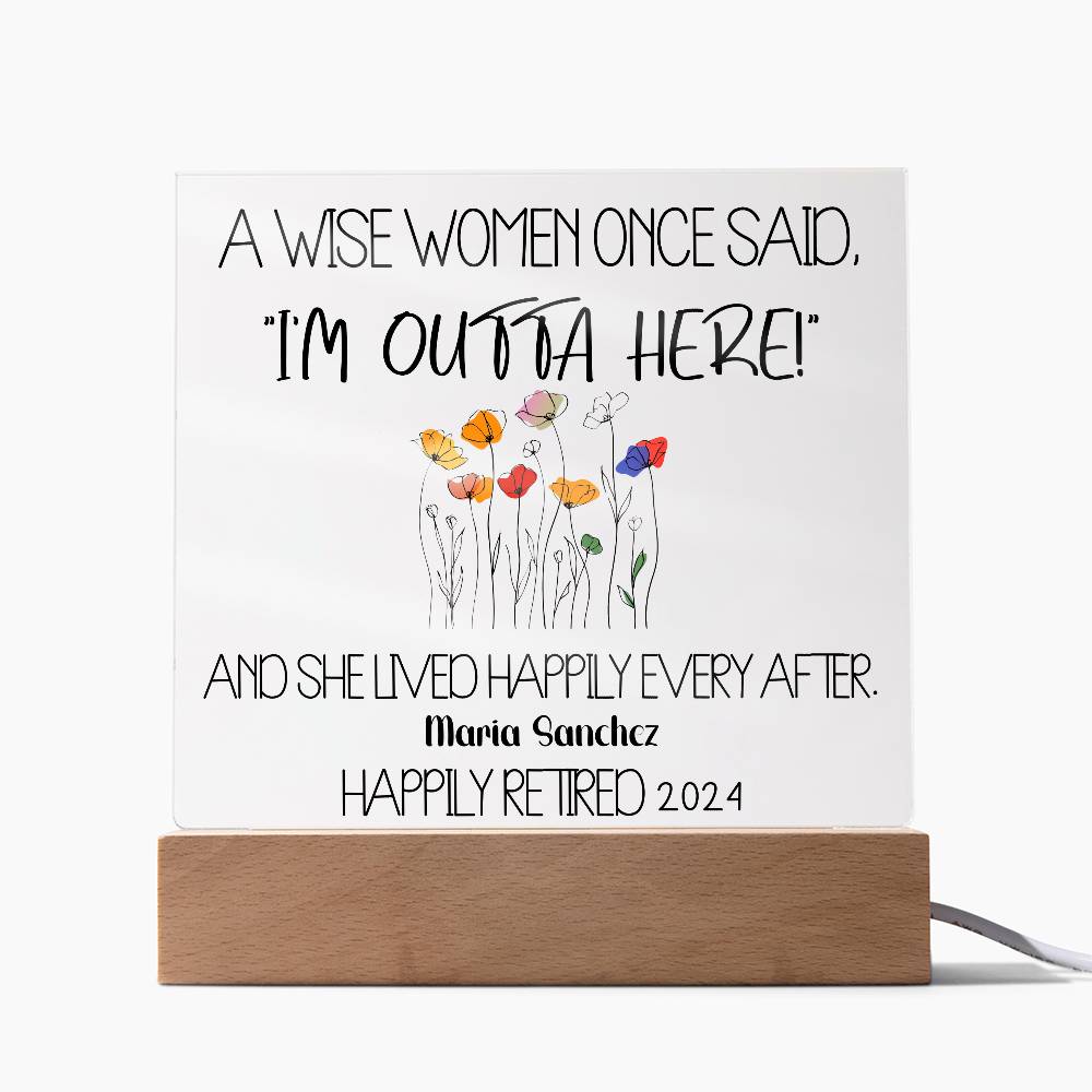 Personalized Retirement Plaque 1