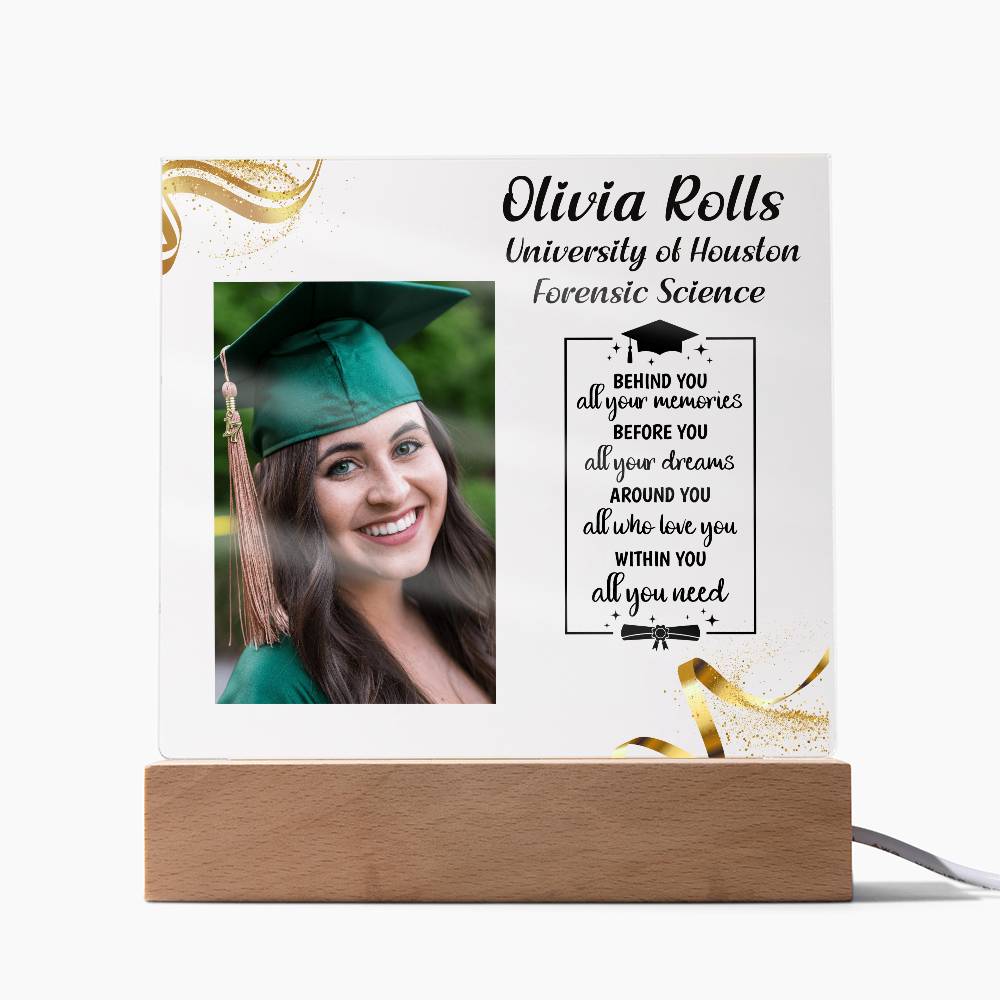 Custom Graduation Gift - Acrylic Square Plaque 9