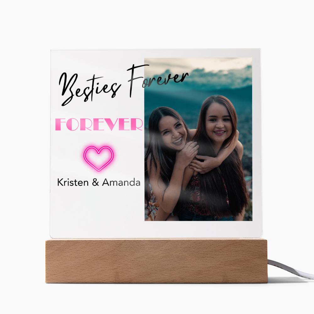 Best Friends Forever 2 - Acrylic Square Plaque (black)