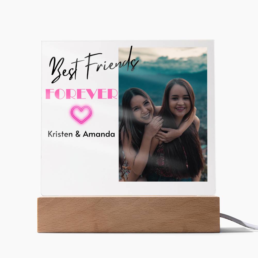 Best Friends Forever 1 - Acrylic Square Plaque (black)