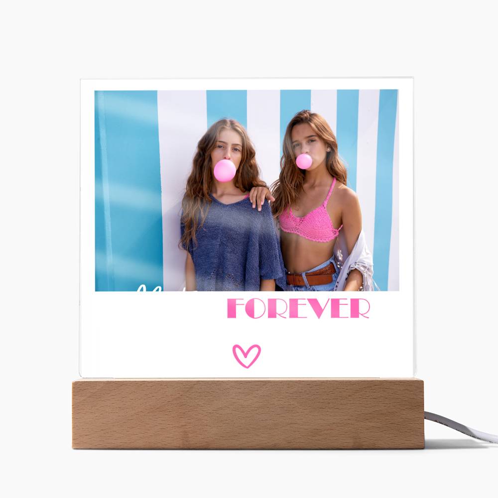 Best Friends Forever 8 - Acrylic Square Plaque (white)