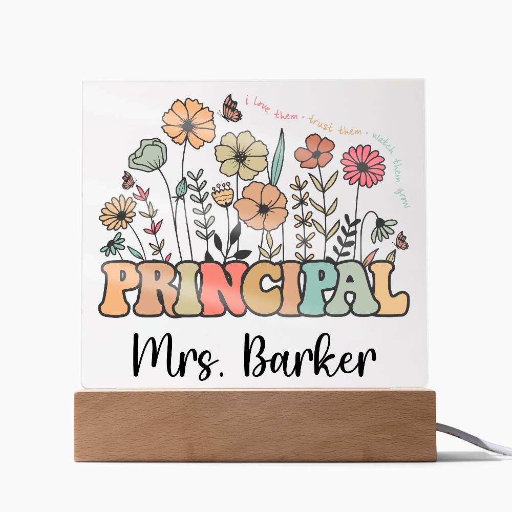 Principal Square Acrylic Plaque 1