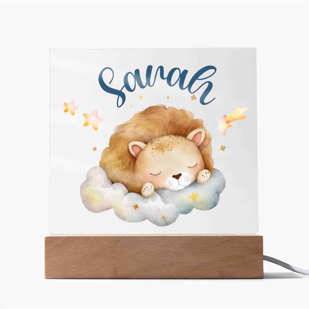 Nachtlicht Personalisiert Mit Namen - Acrylic Square Plaque
