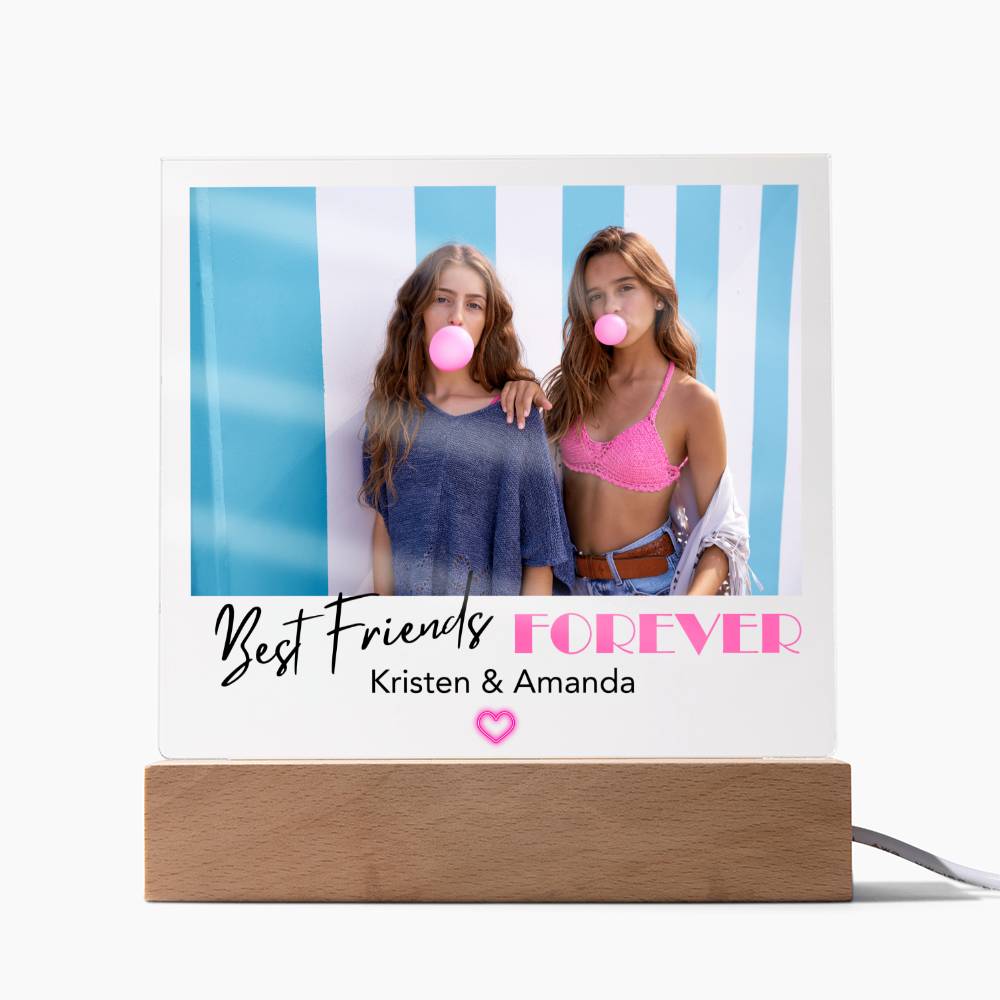 Best Friends Forever 7 - Acrylic Square Plaque (black)