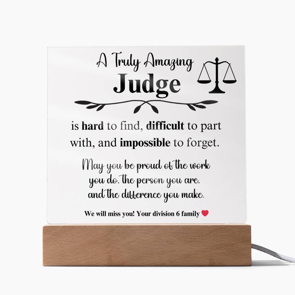 judge plaque