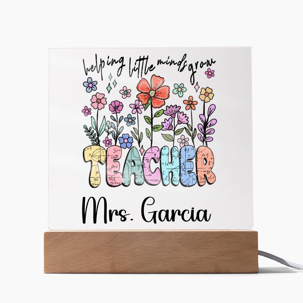 Teacher Square Acrylic Plaque 2