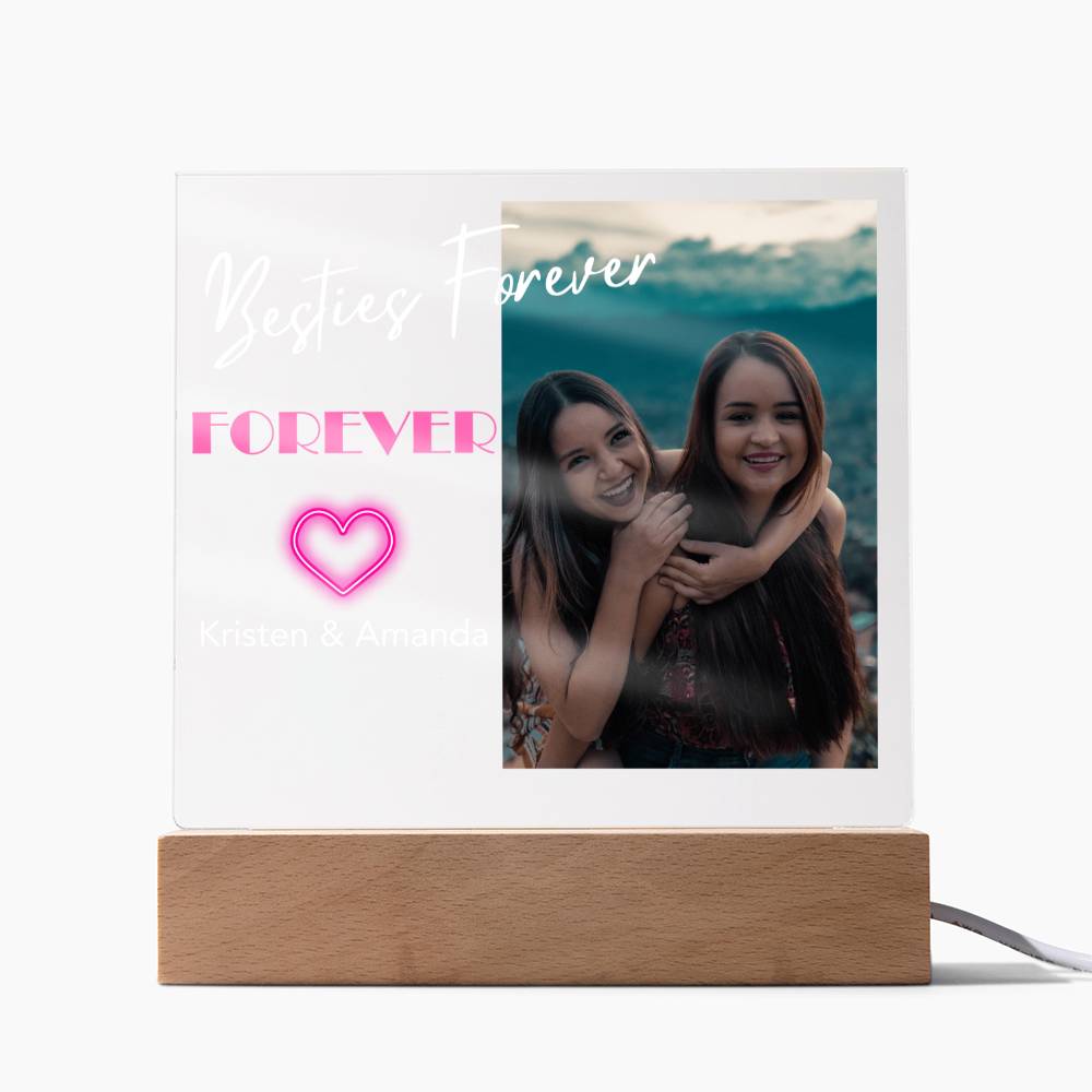 Best Friends Forever 2 - Acrylic Square Plaque (white)