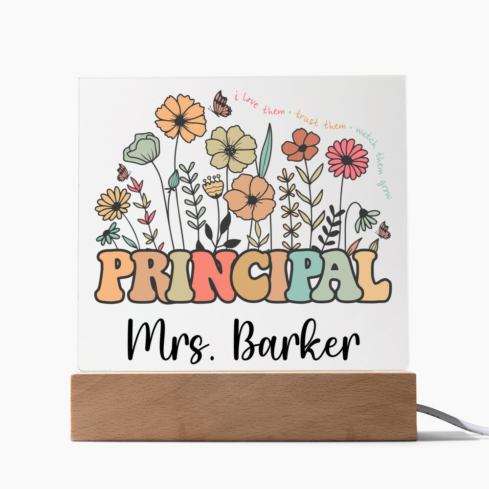 Principal 1 - Square Acrylic Plaque