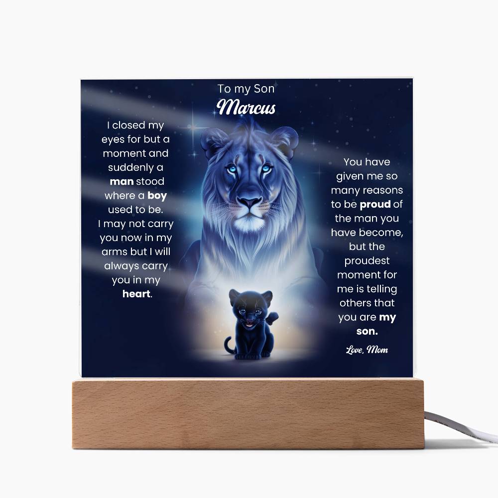 To My Son Acrylic Plaque Gift From Mom 3