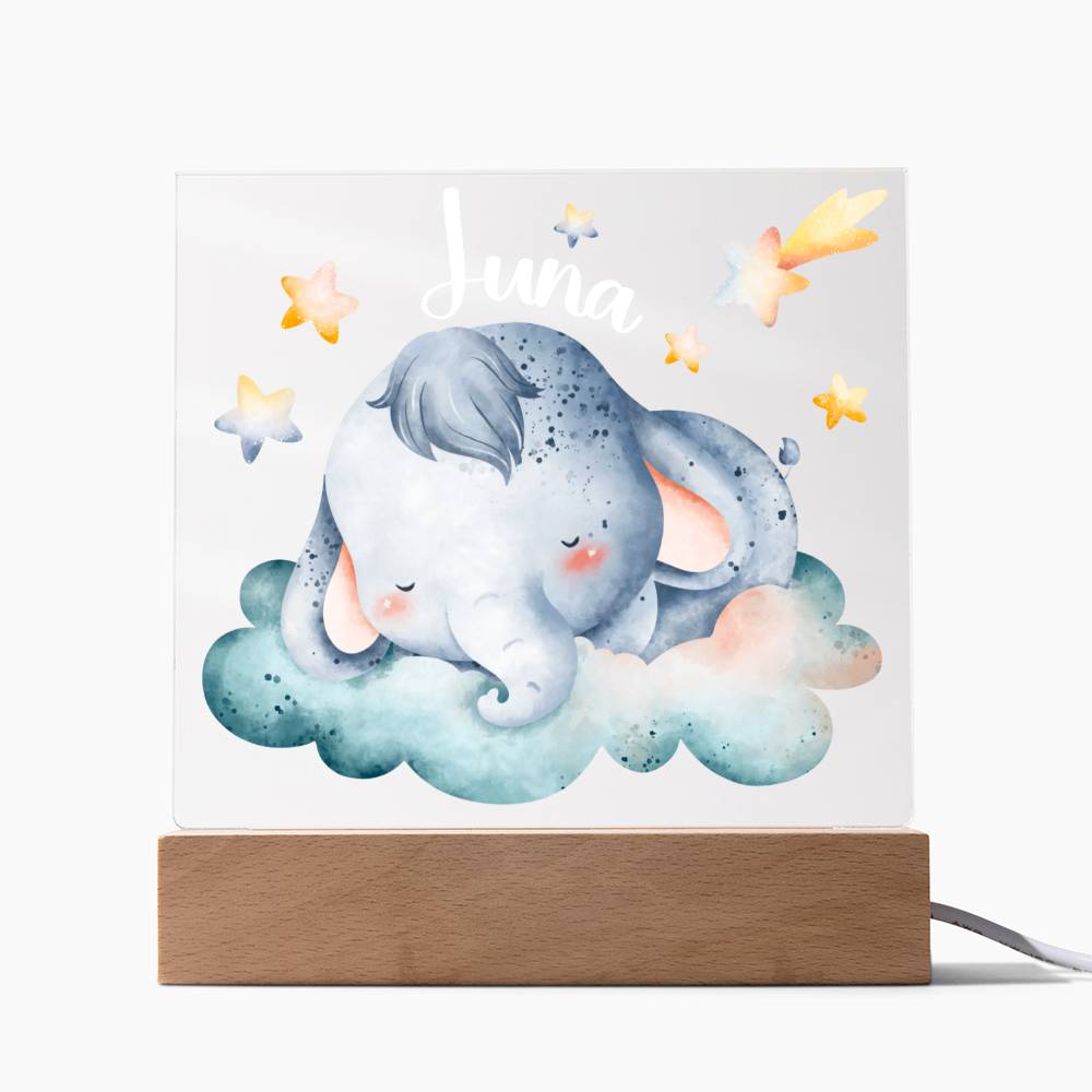 Night Light Personalized With Name - Acrylic Square Plaque