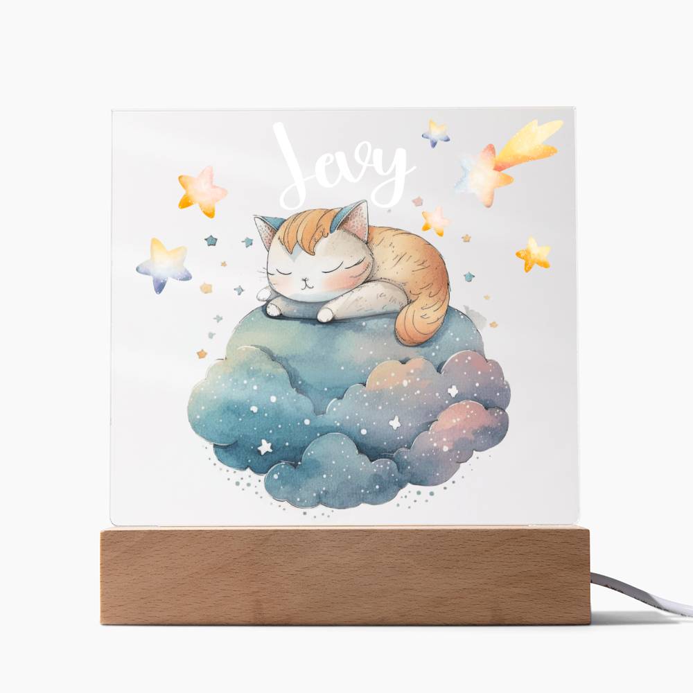 Night Light Personalized With Name - Acrylic Square Plaque