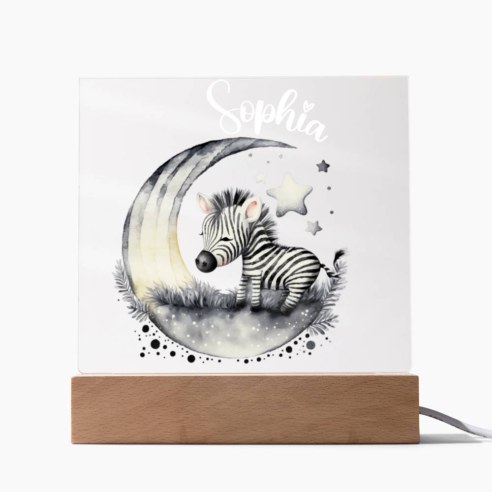 Night Light Personalized With Name - Acrylic Square Plaque