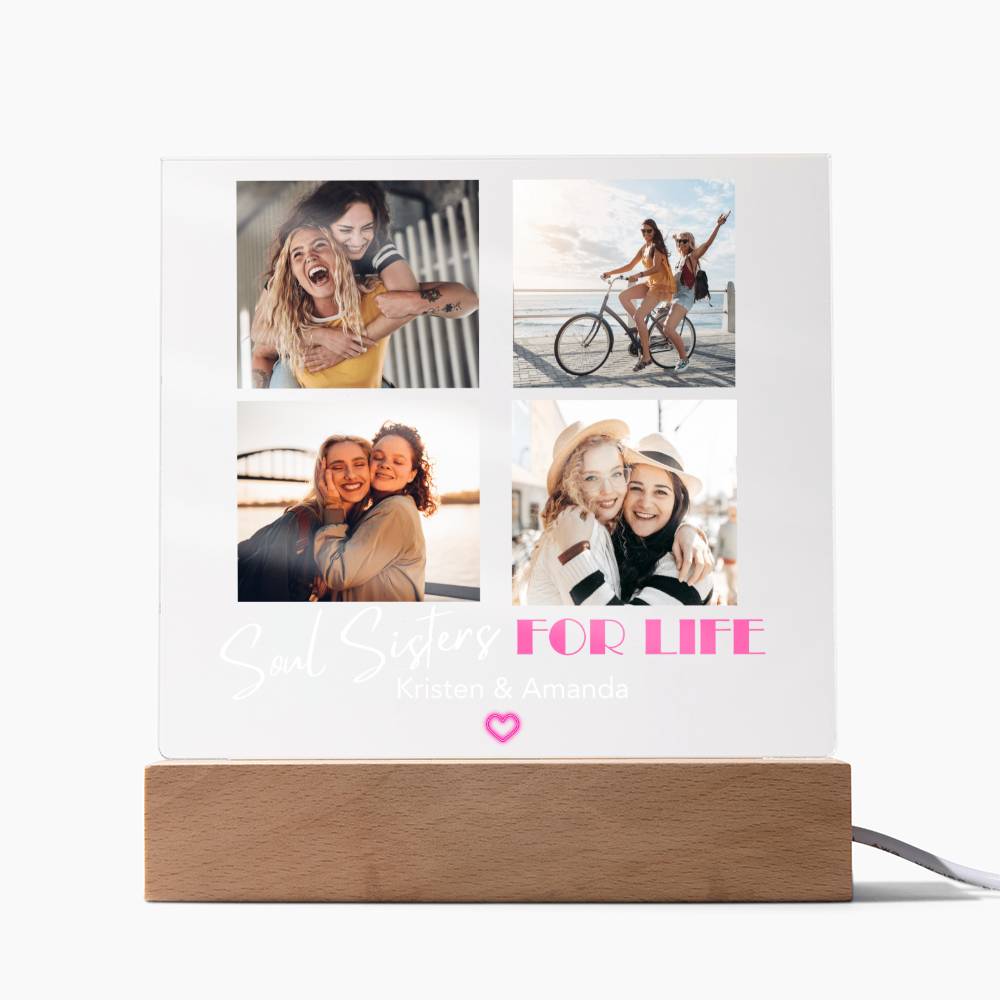 Best Friends Forever 5 - Acrylic Square Plaque (white)