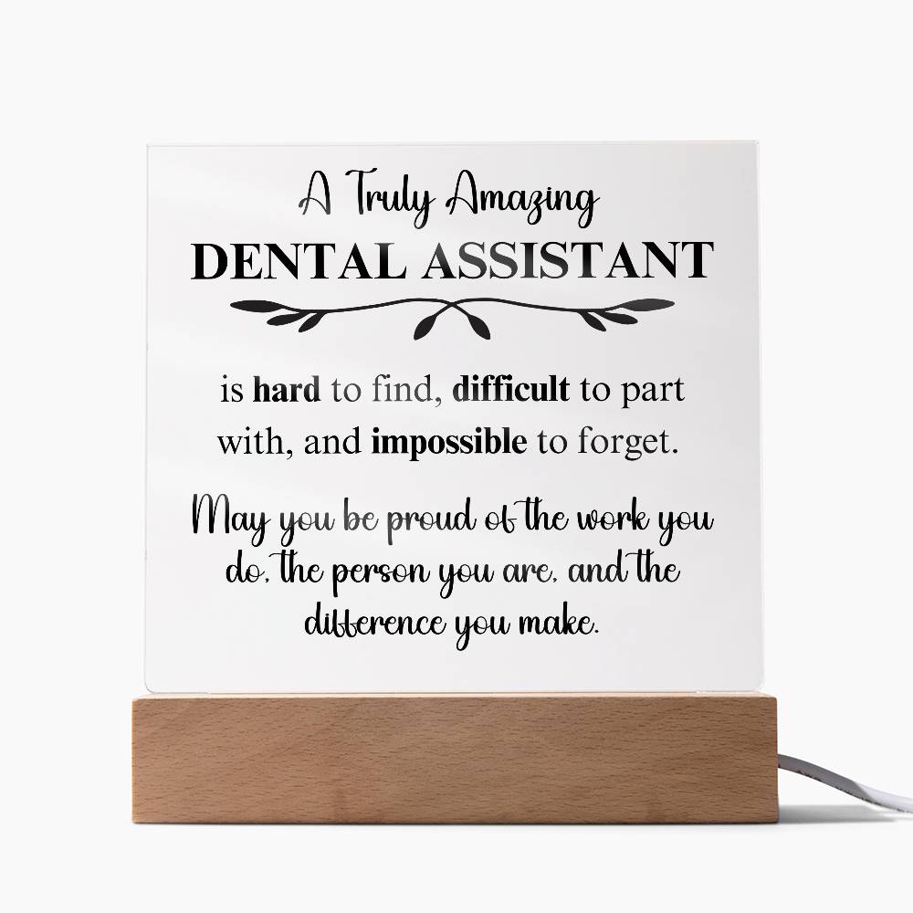 Personalized Dental Assitant Gift - Acrylic Square Plaque