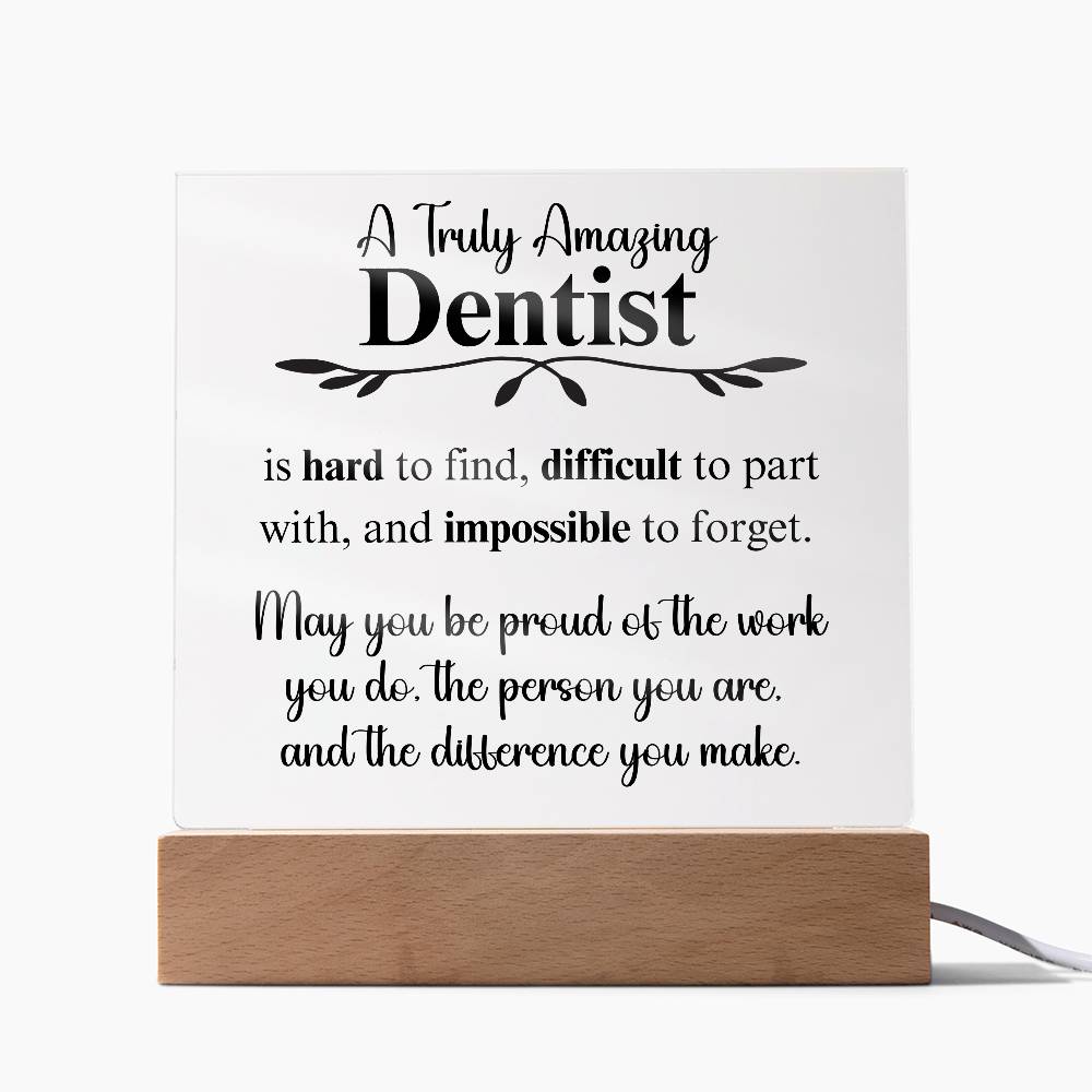 Personalized Dentist Gift - Acrylic Square Plaque