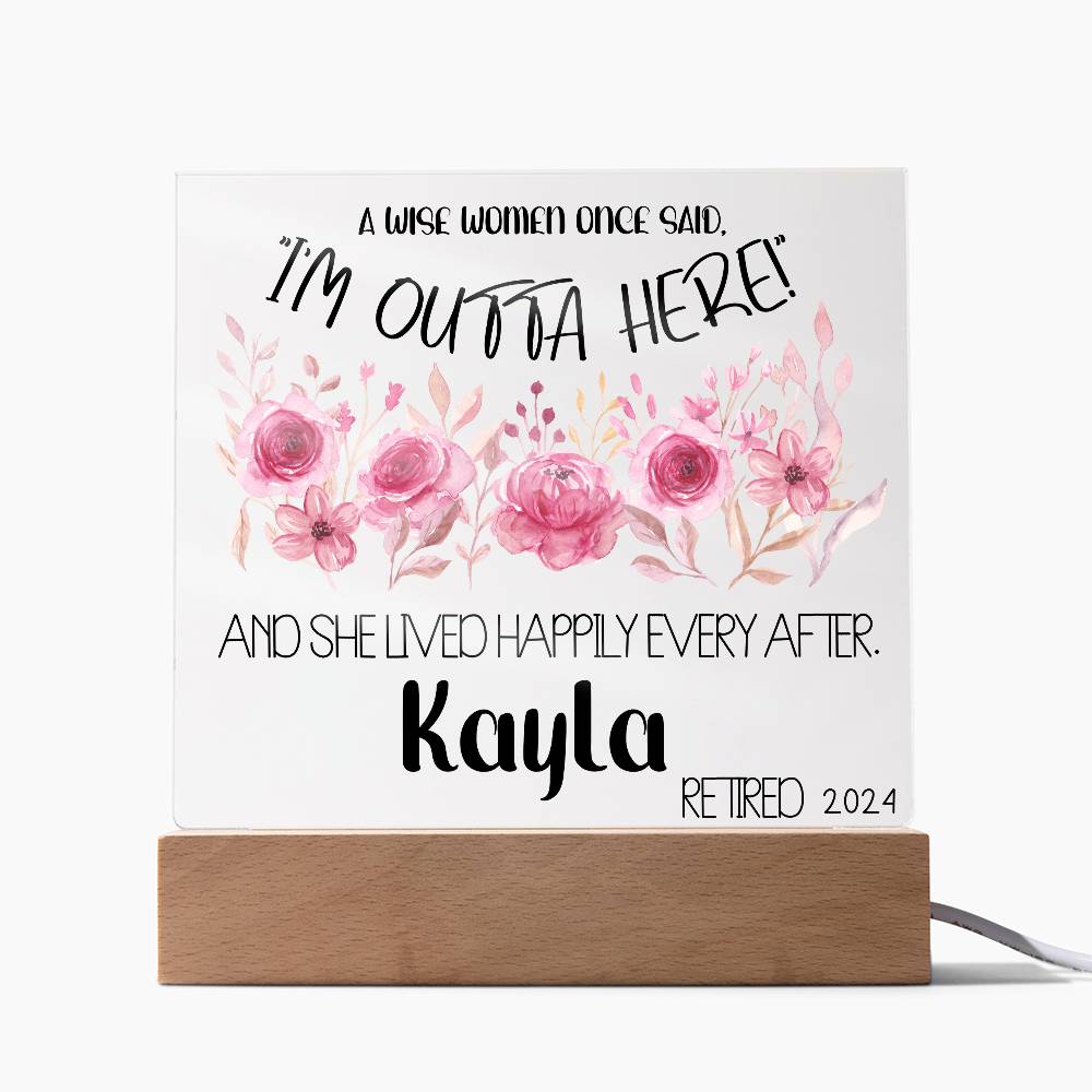 Personalized Retirement Plaque 4