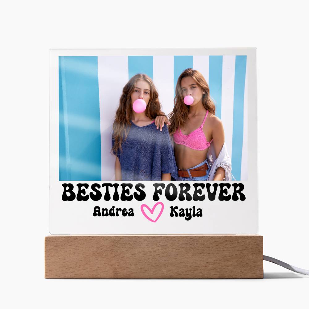 Best Friends Forever 12 - Acrylic Square Plaque (black text)