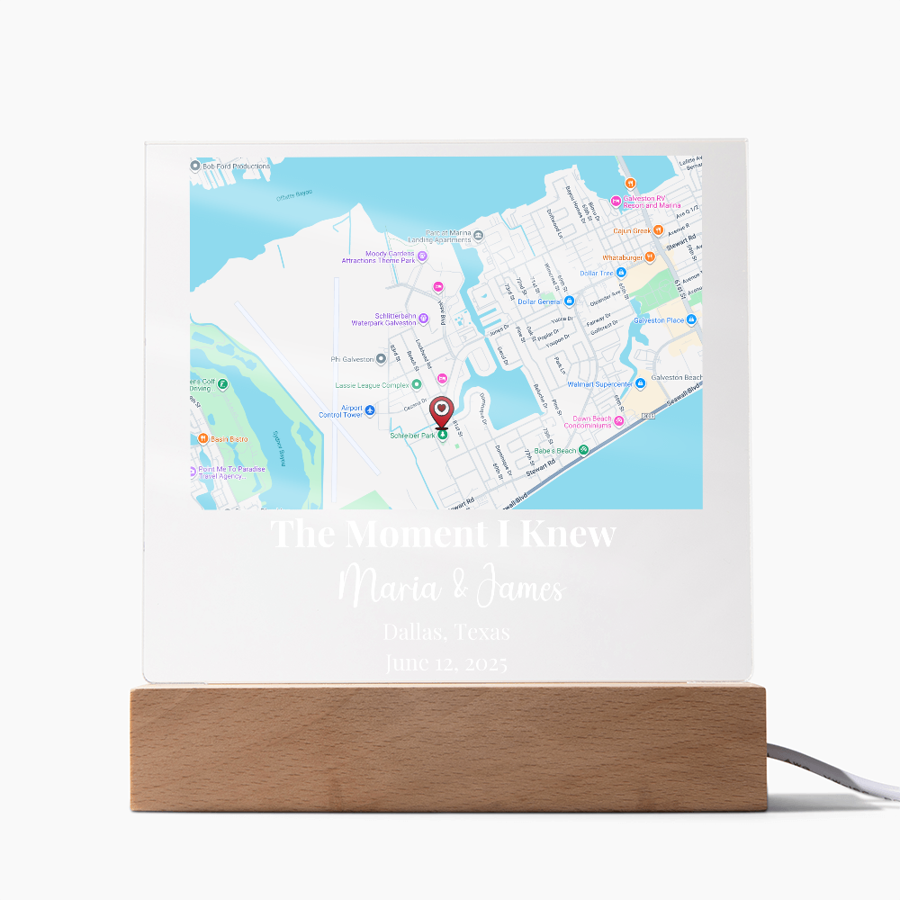 Custom Love Story Location Keepsake
