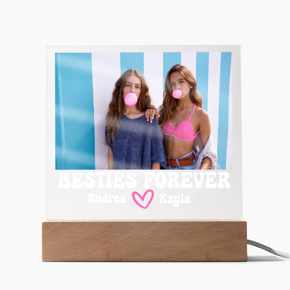 Best Friends Forever 12 - Acrylic Square Plaque (white text)