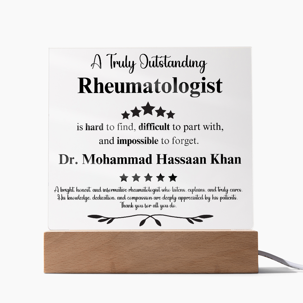 Dr. Khan Acrylic Plaque
