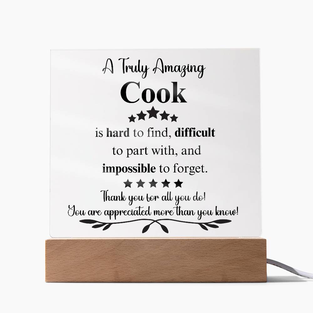 Personalized Cook Gift - Acrylic Square Plaque