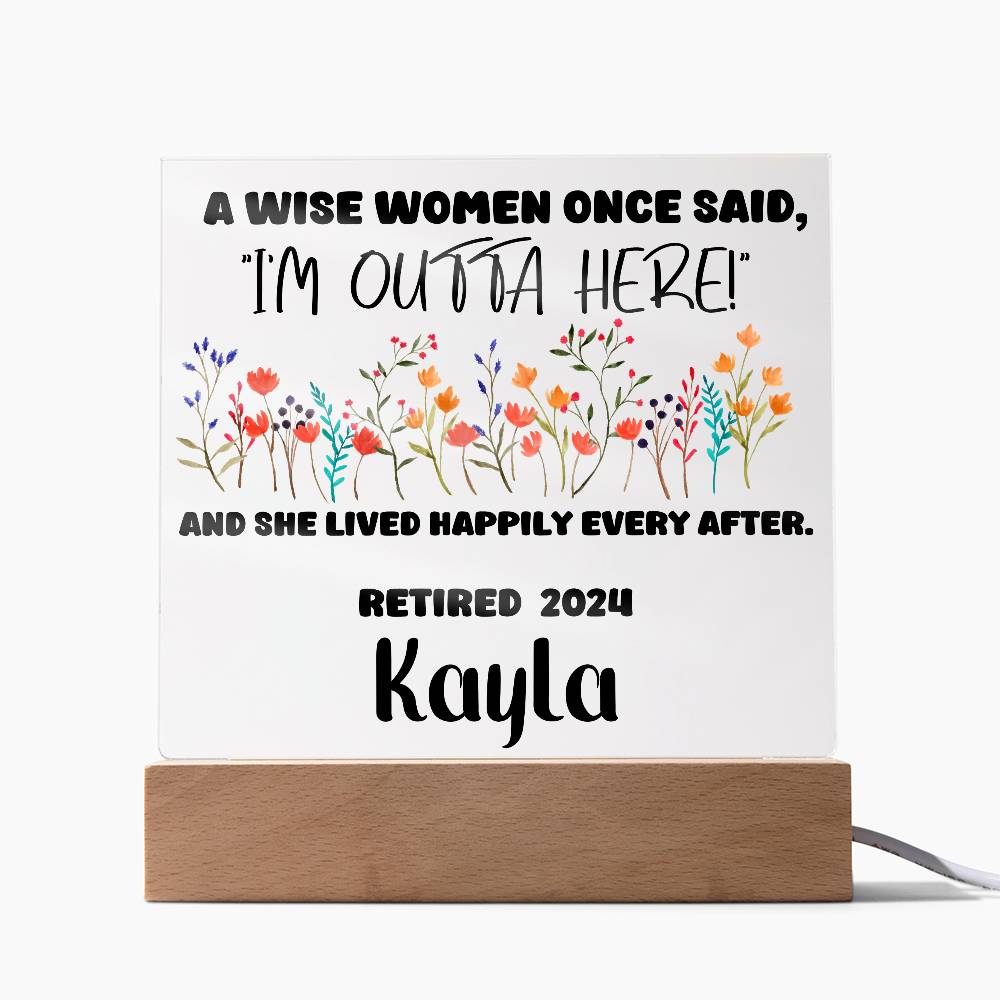 Personalized Retirement Plaque 5