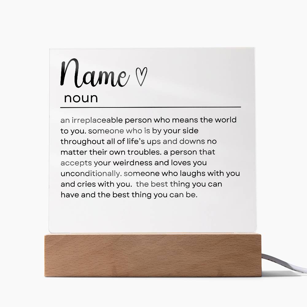 Personalized Friendship Acrylic Plaque 2 - Acrylic Square Plaque